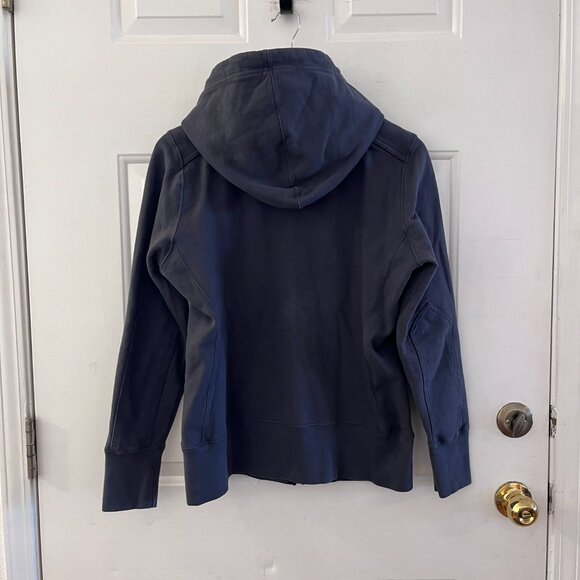 American Giant Woman's Oxford Blue Classic Full Zipper Hoodie Sz Med - Picture 6 of 11